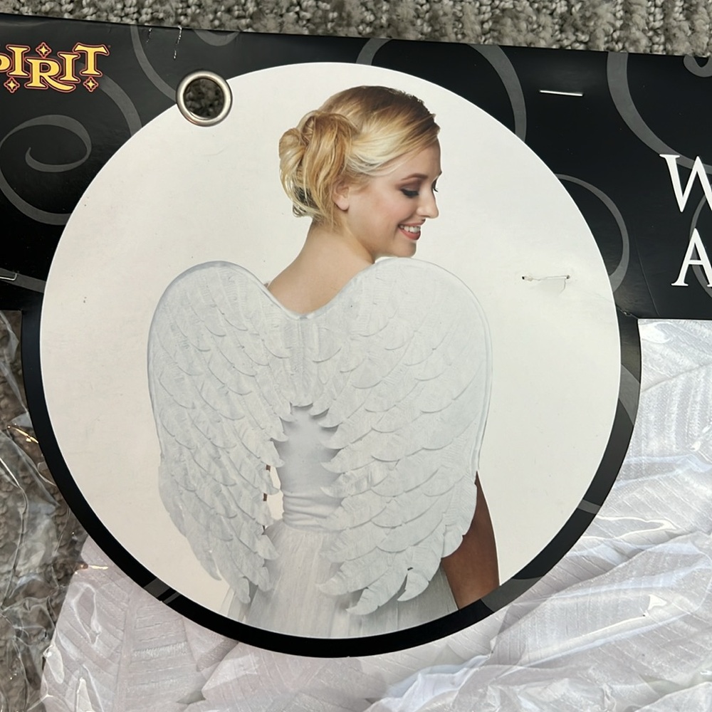White Angel Velvet Wings